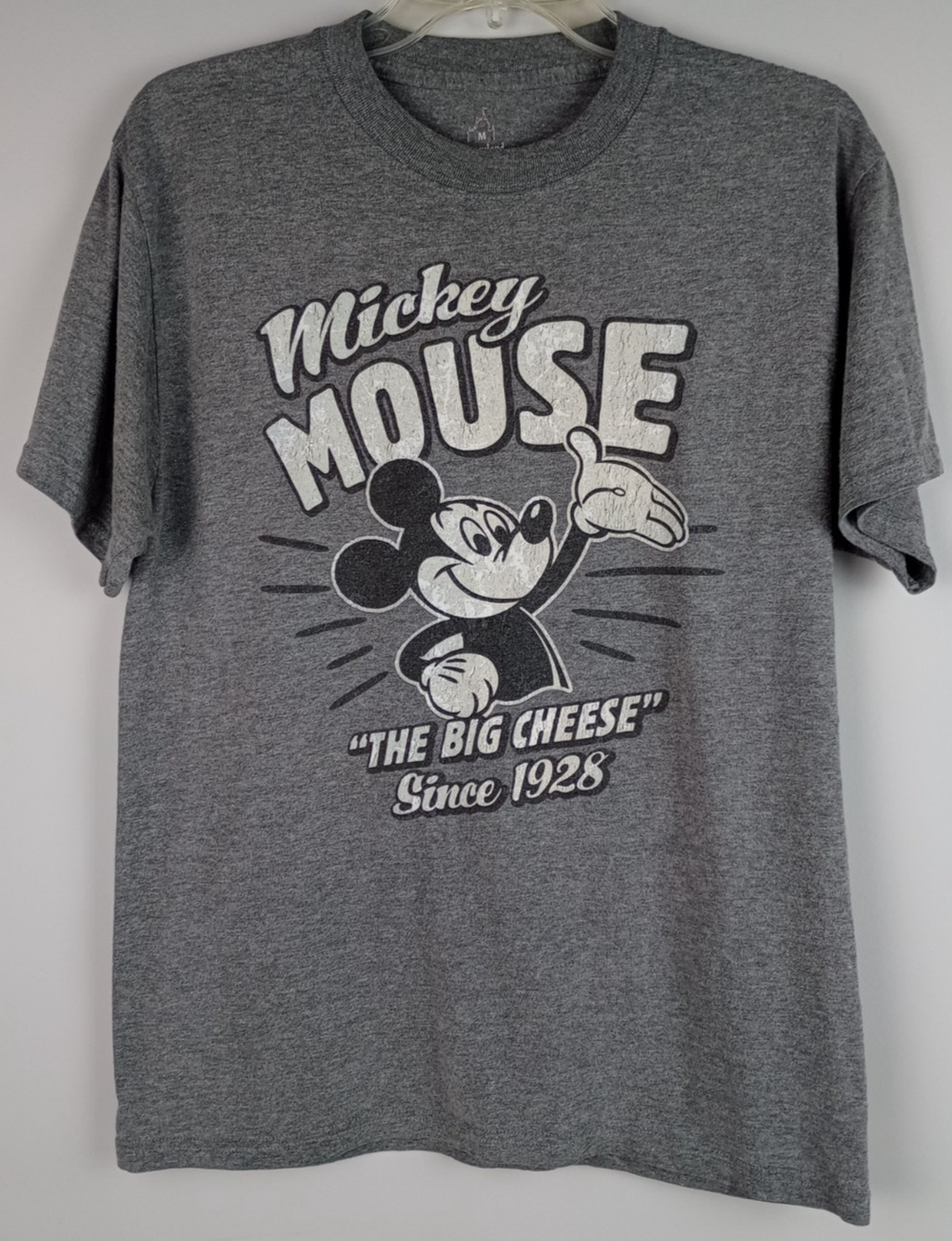 Disneyland Resort Hanes Men M Grey Mickey Mouse The Big Cheese Since 1938 Tshirt